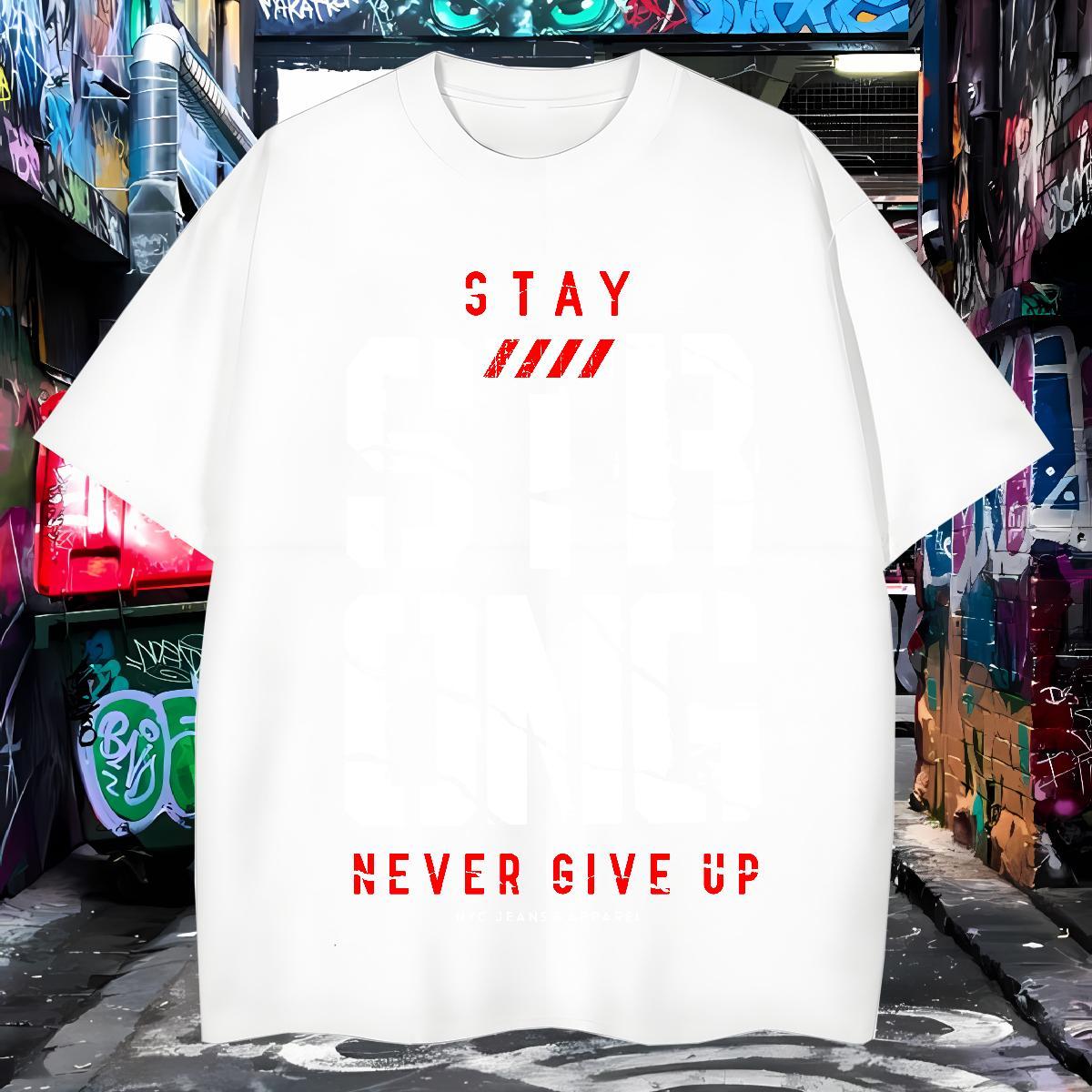 Soft T-Shirts for Men 230g Pure Cotton letter High Street Hip Hop Custom Cartoon Crew Neck Breathable Couples T Shirts DIY Customized Polos