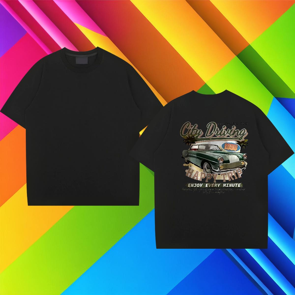 Brand Tshirt for Man Woman car Casual Daily Wear 230g 100% Cotton Tops Breathable Soft Designer T-Shirts for Men Custom Print Plus Size