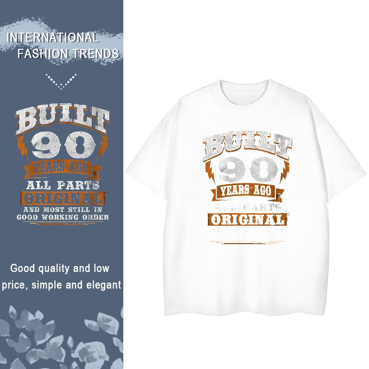 Popular Men T Shirts 230g Cotton letter Home Outdoor Cartoon Print Crew Neck Mens Tshirts Fashion Polos