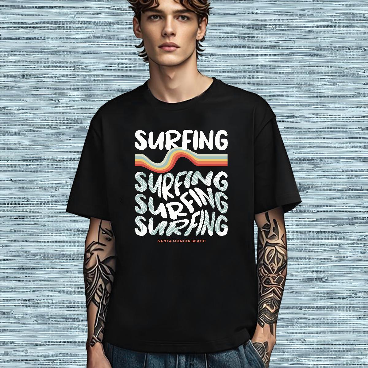 Designer Mens T Shirts 230g 100% Cotton letter Beach Custom Print Plus Size Pure Cotton Men Tshirts Fashion Design Tops