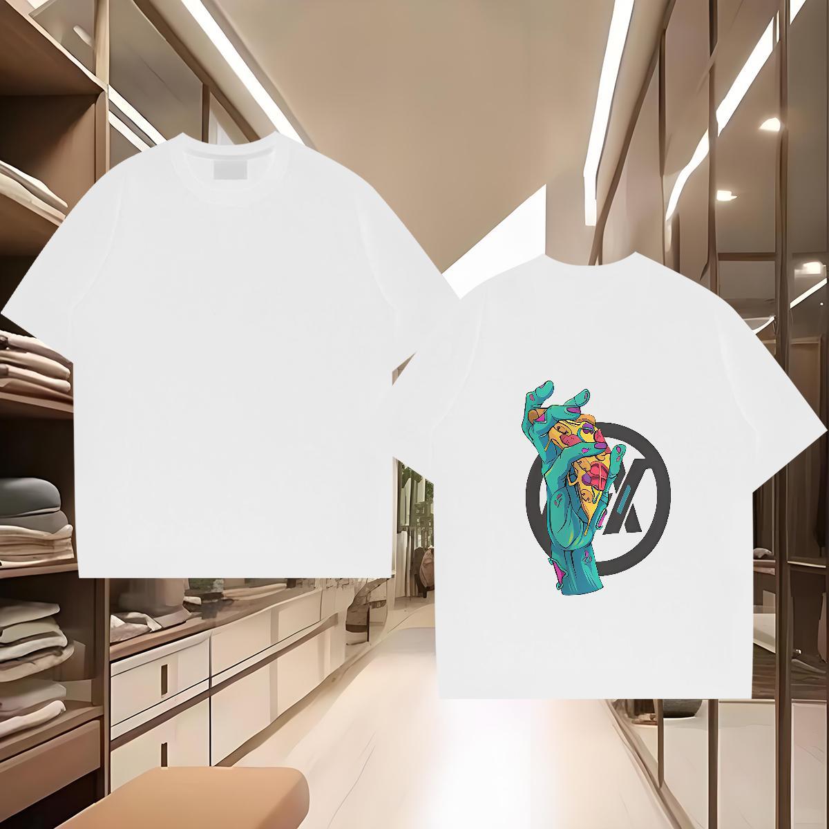 Soft Man T Shirts 100% Cotton 230g skull Street Oversized Breathable Short Sleeve Couples T Shirts DIY Customized Clothes