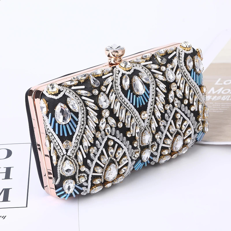 Fashionable n chain mini evening bags High Quality Diamond Purses Handbags Ladies Party Wedding Bags For Females 240824Z