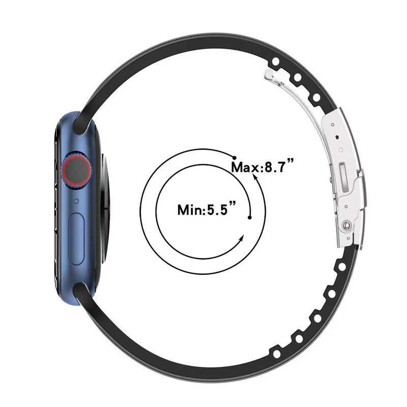 Silicone Strap for iwatch Band 44mm 40mm 45mm 41mm 49mm 42mm Smartwatch Correa Bracelet Iwatch Series 3 5 6 Se 7 8 9 Ultra Z240824