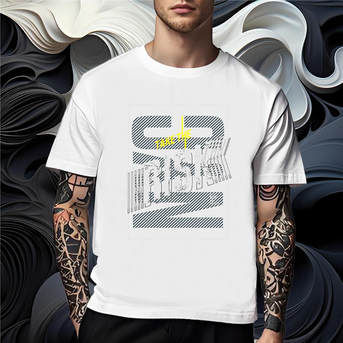 Comfortable T Shirt For Man 230g Cotton risk Summer Casual Oversized 4XL Breathable Short Sleeve Couples T Shirts Fashion Design Tees