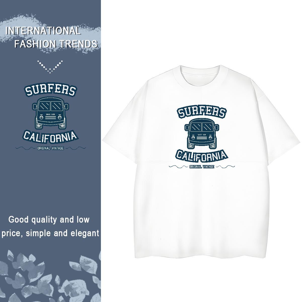 Female Womens Tshirts 230g Pure Cotton letter Summer Casual T-Shirts Crew Neck Breathable Customized Print Tees