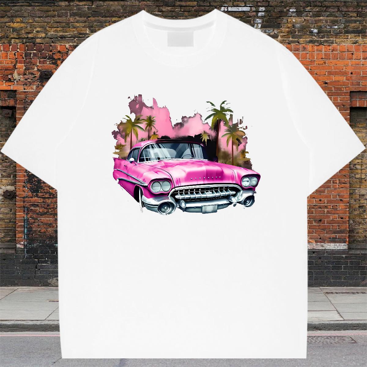 Loose Fit Men T Shirts 230g 100% Cotton car Daily Wear Black Oversized Breathable Mens Tshirts Fashion Tees