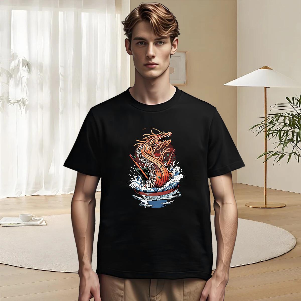 Cool Man T Shirts 230g Cotton skull Casual Graphic Breathable Soft Mens Tshirts Classic Tees Shirts