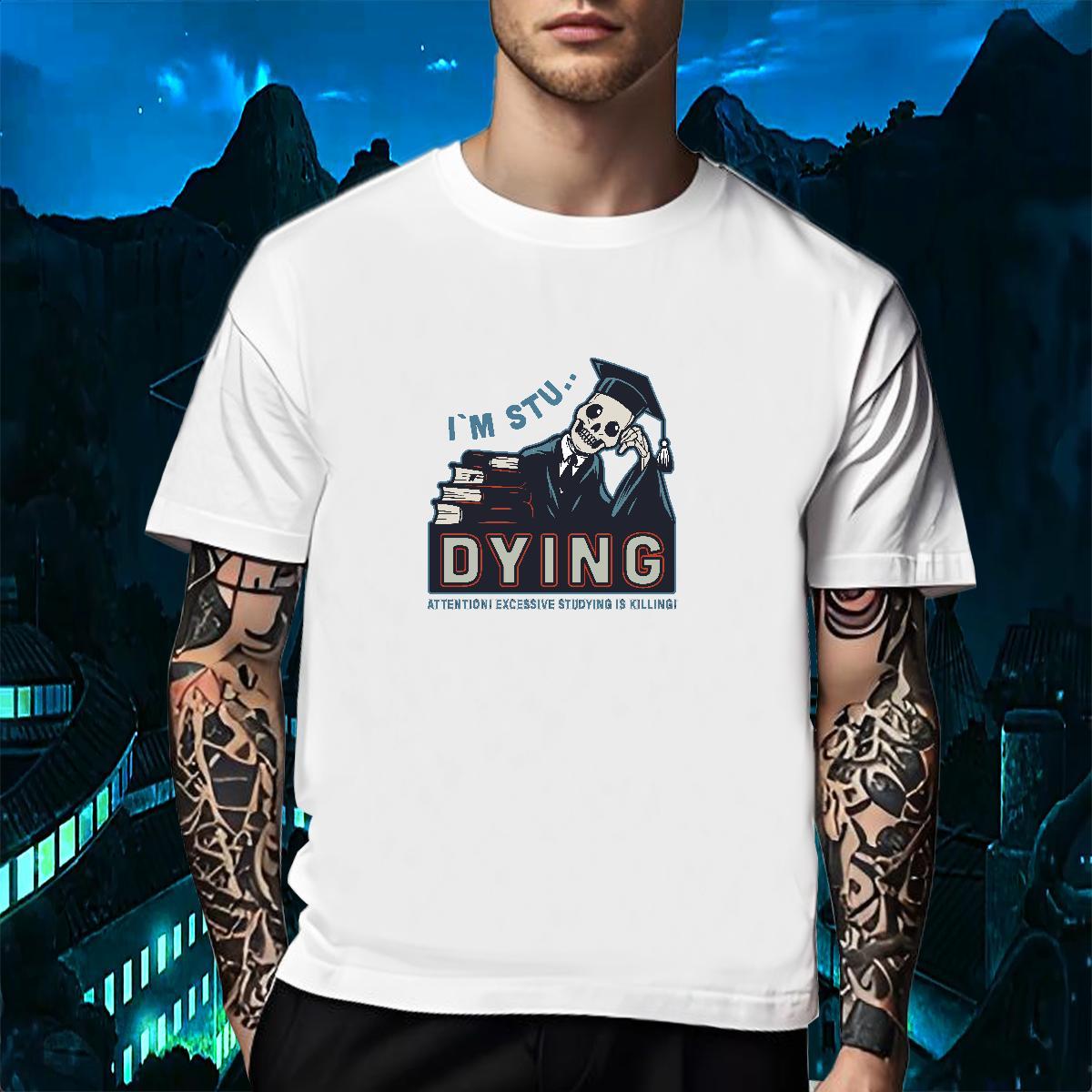 Cool T Shirts Men 230g Cotton skull Hip Hop Floral Print Breathable Soft Couples T Shirts Designer Fashion Tops Tees