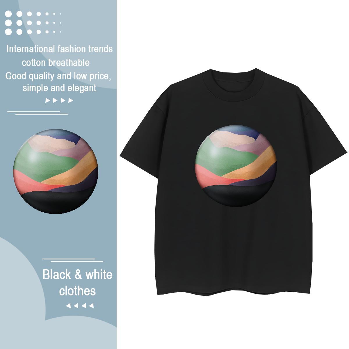 5A Woman Tshirt 230g Cotton sky Sports Street Wear Woman T Shirts Short Sleeve O-Neck Custom Print Oversized Top Tees