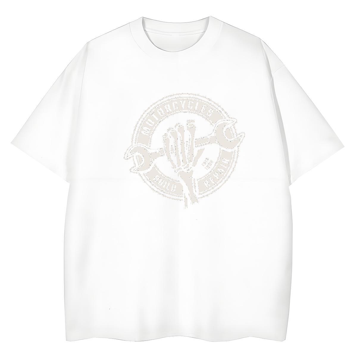 Loose Fit T Shirt For Man 100% Cotton 230g tool Summer Casual Graphic Crew Neck Couples T Shirts Customized Clothes