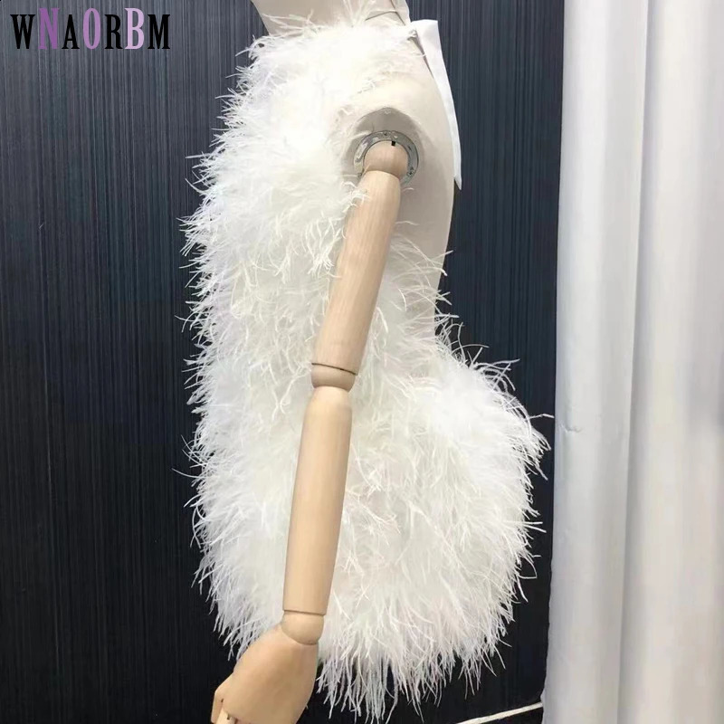 100% natural Ostrich fur bodysuit with a length of 70cm backless n sexy womens real dress bra coat 240824