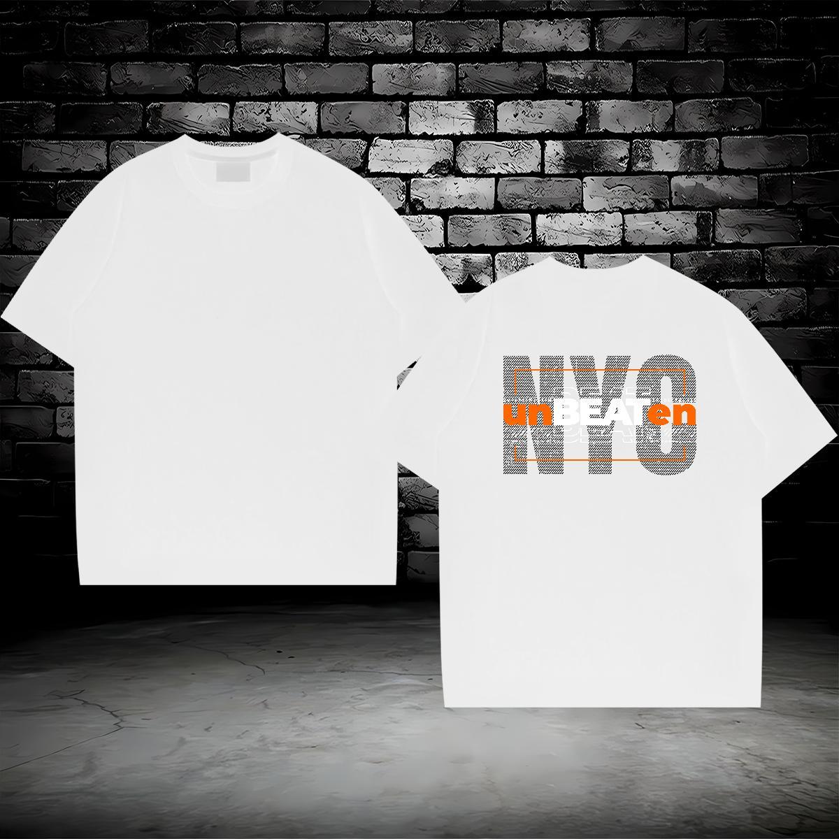 Popular T Shirt For Man 230g Pure Cotton letter Sport Plus Size Custom O-Neck Short Sleeve Men Clothes T-Shirt New Tees