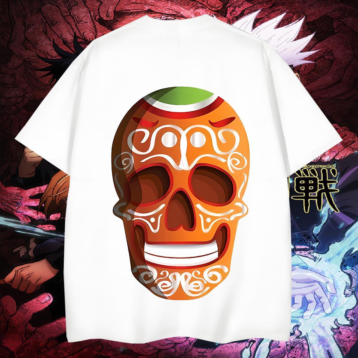 Wholesale Mens T Shirts 100% Cotton 230g skull Casual DIY Printed Round Neck Short Sleeve Mens Tshirts Classic Casual Tops Shirt