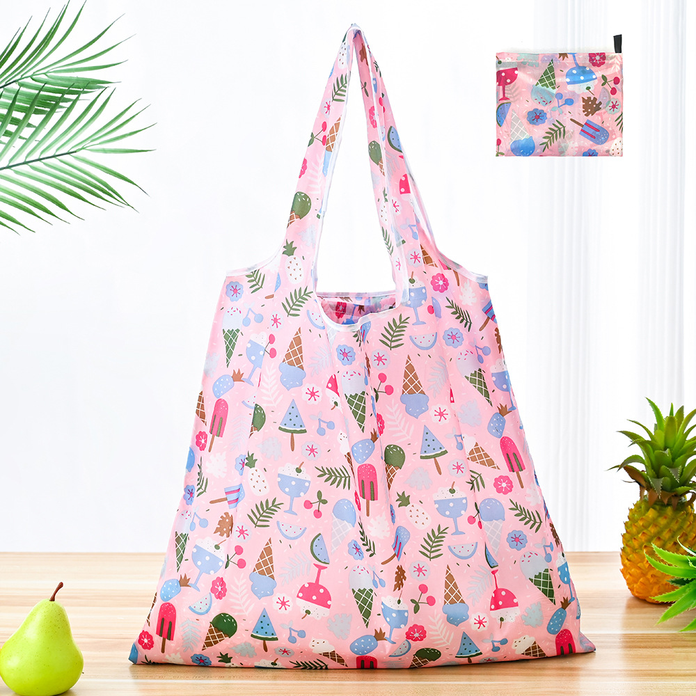 Large capacity folding shopping bag supermarket portable tote bag