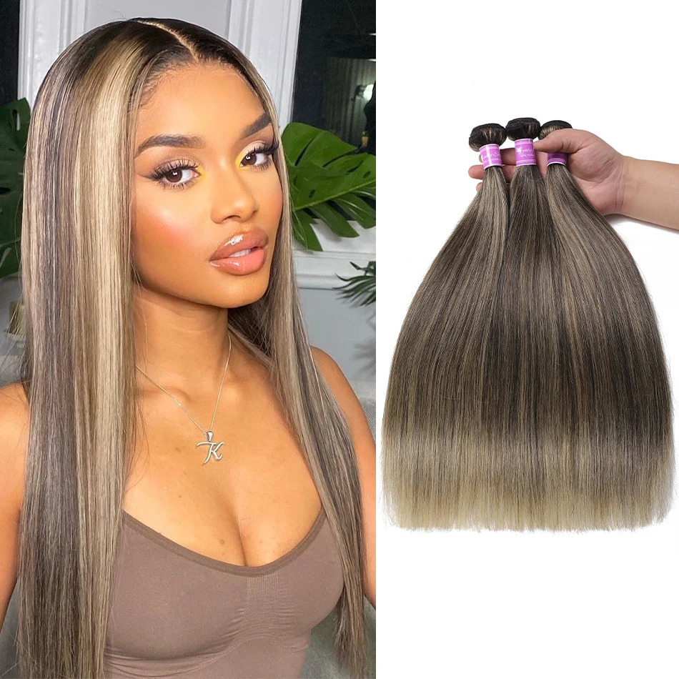 Ombre Highlight 1B 27 Straight Bundle 100 Human Hair Remy Color 13 240801