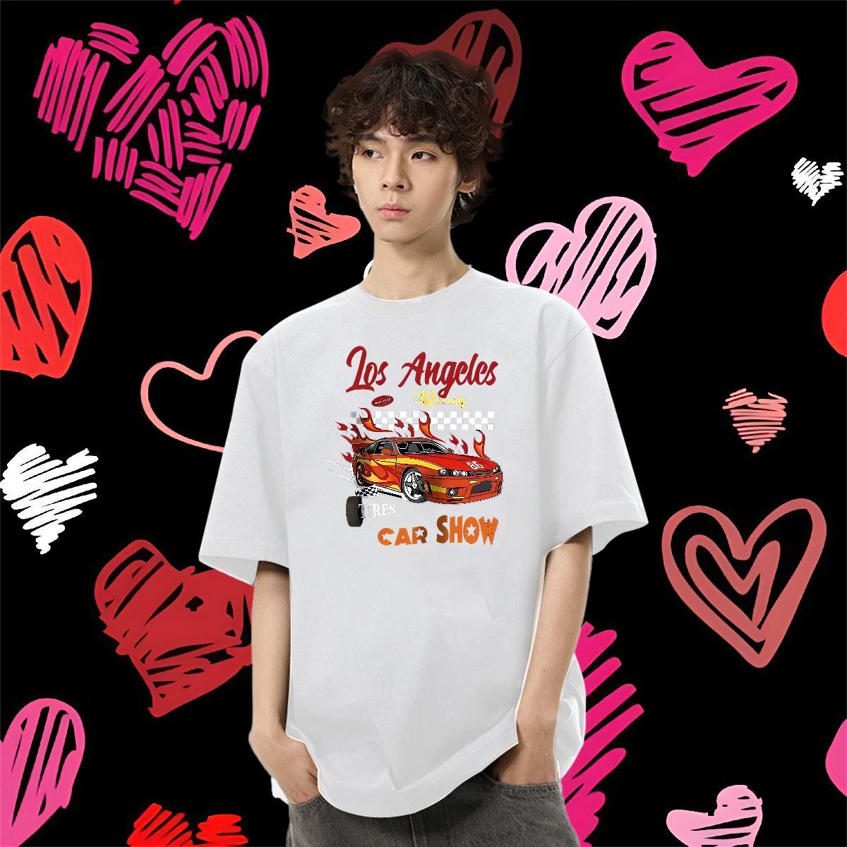 2024 Men Tees roadster Street 230g Cotton Tops Round Neck Short Sleeve Wholesale T Shirts Men Oversized 4XL