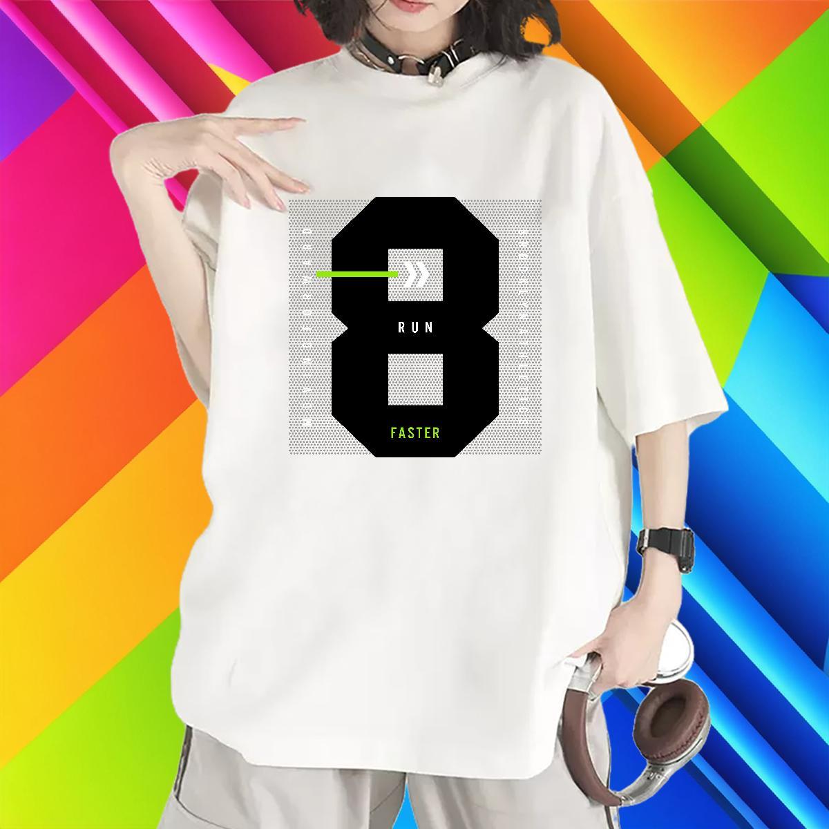Brand Unisex Tshirts 100% Cotton 230g number Hip Hop T-Shirts Crew Neck Breathable Anime Oversized Clothings