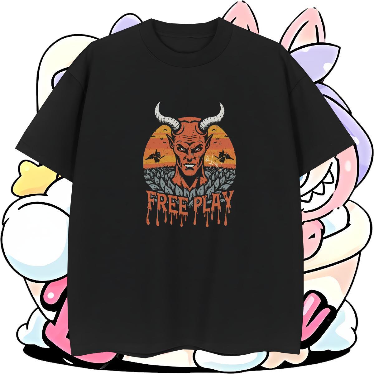 Cool Design Man T Shirts 100% Cotton 230g skull Casual Daily Wear Custom Printing Short Sleeve Soft Men Clothes T-Shirt 2024 Summer Tees Shirts