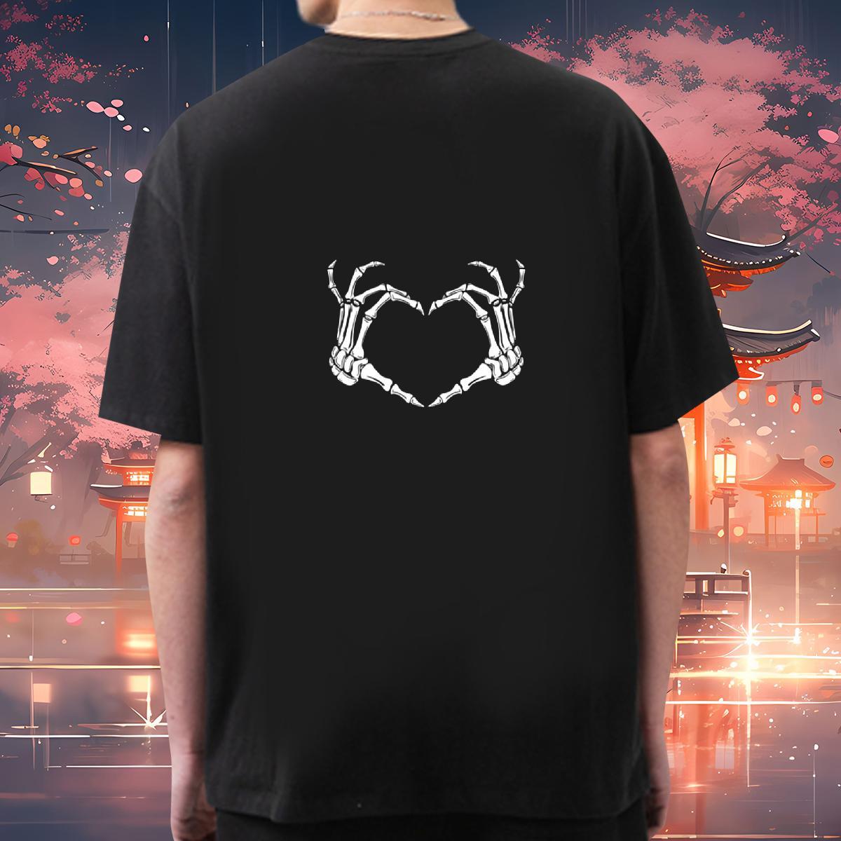Soft T-Shirts 230g Cotton skull Daily Outfit Oversized 4XL Short Sleeve Soft Tshirts Fashion Casual Tees