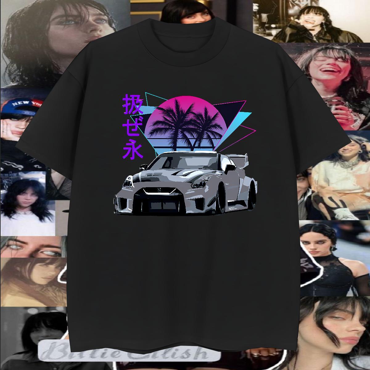 Classic T shirt 230g Cotton car Sport Anime O Neck Short Sleeves Mens Tshirts New Arrival Tops
