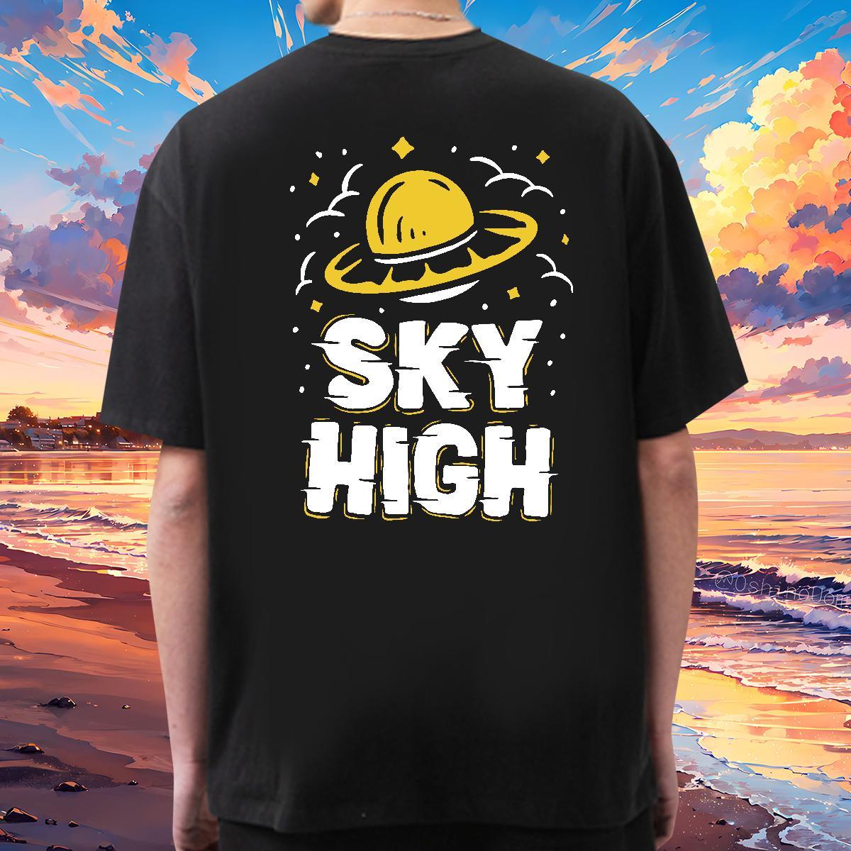 Free Shipping T-Shirts 230g 100% Cotton ET Daily Wear Black White O Neck Short Sleeves Men Tees Fashion Design Clothings