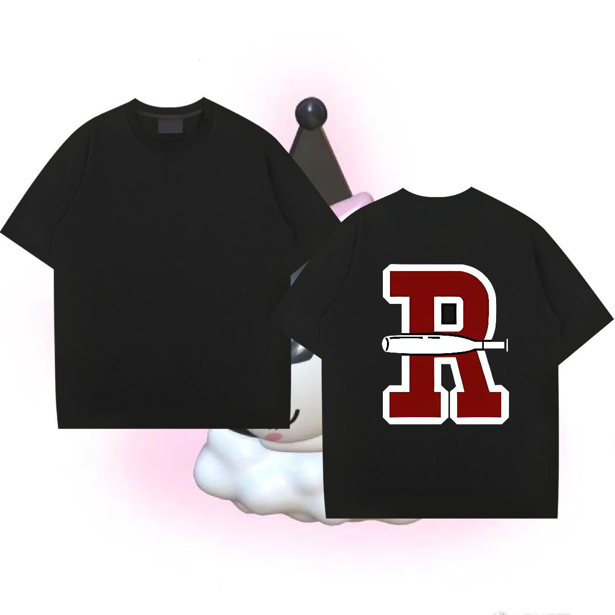 TOP Quality T-Shirts 230g Pure Cotton letter Street wear Hip Hop DIY Printed Breathable Soft Men Clothes T-Shirt 2024 Summer Top Tees