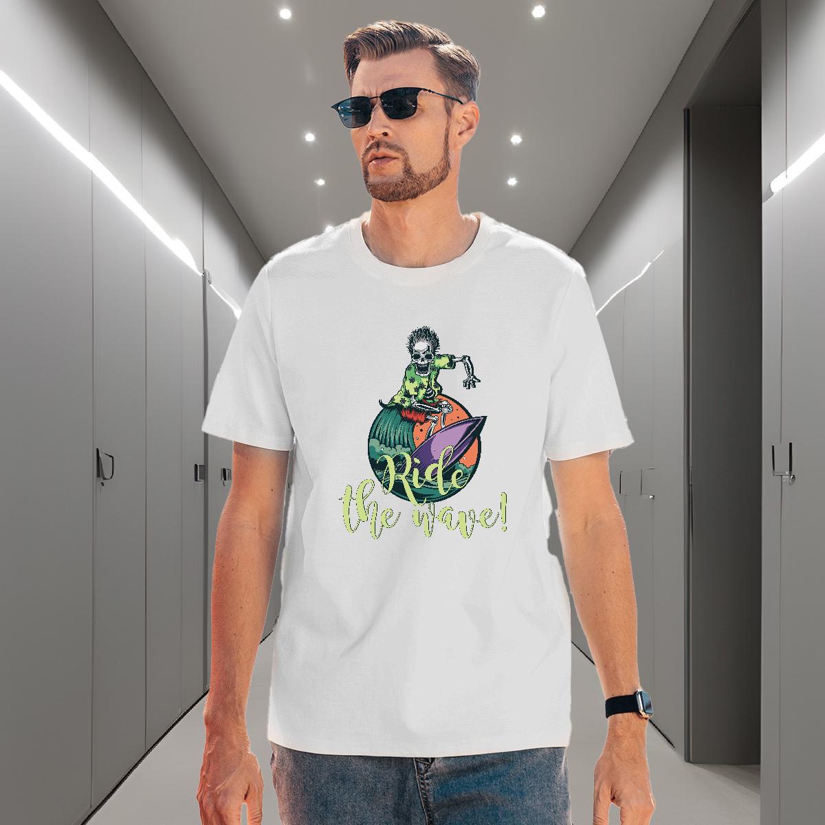 Classic T-Shirts 230g 100% Cotton skull Hip Hop Custom Anime O-Neck Short Sleeve Tshirts Wholesale Clothes