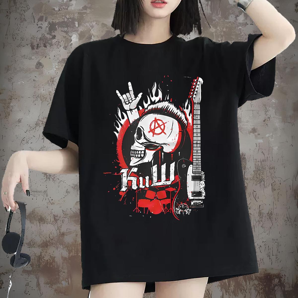 Nice Women Tshirts 100% Cotton 230g scary Casual Sport Woman T Shirts Breathable Crew Neck Oversized L-4XL Tops Shirt