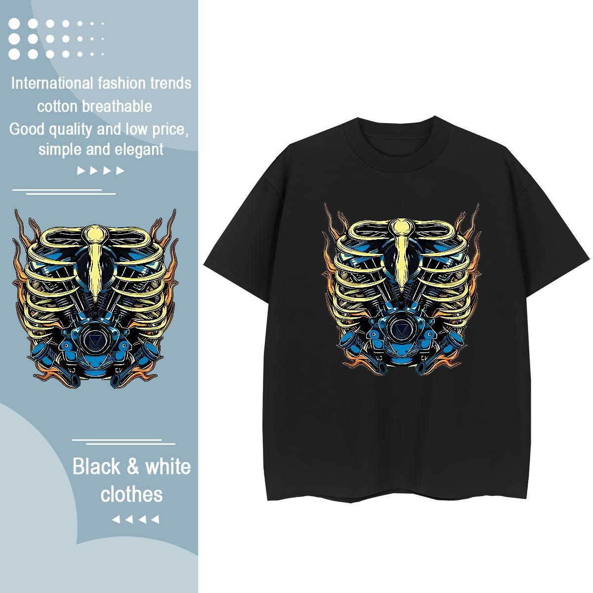 Free Shipping Woman Tshirt 230g Cotton icon Casual Beach Womens T Shirts Crew Neck Black Oversized Tees