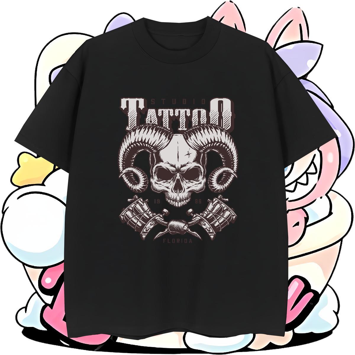 Unisex T Shirt For Man 100% Cotton 230g skull Beach Asian Size Short Sleeve O-Neck Men Tees Free Shipping Polos