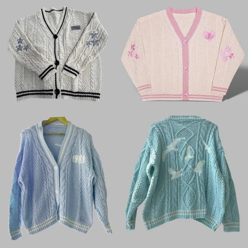 Size S-3XL Fashion Solid Casual Grey Tops Sweater Women Autumn Warm Knitted V-neck Long Sleeve Womens Beige Cardigans Coat 240824