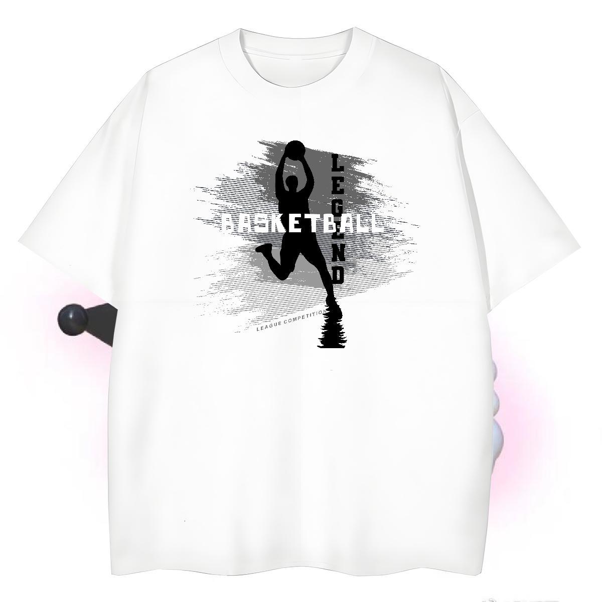 Loose Fit T shirt 230g 100% Cotton letter Sport Custom Printing O Neck Short Sleeves Men Tops Tees Customized Tee Shirt