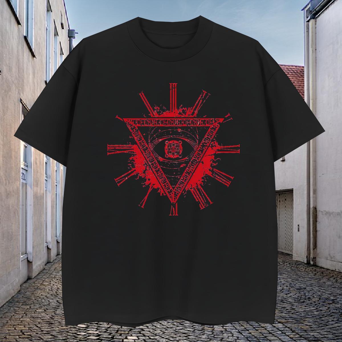 Loose Fit T-Shirts for Men 230g 100% Cotton eye of the devil Casual Beach DIY Logo Oversized Breathable Short Sleeve Couples T Shirts Stylist Clothing