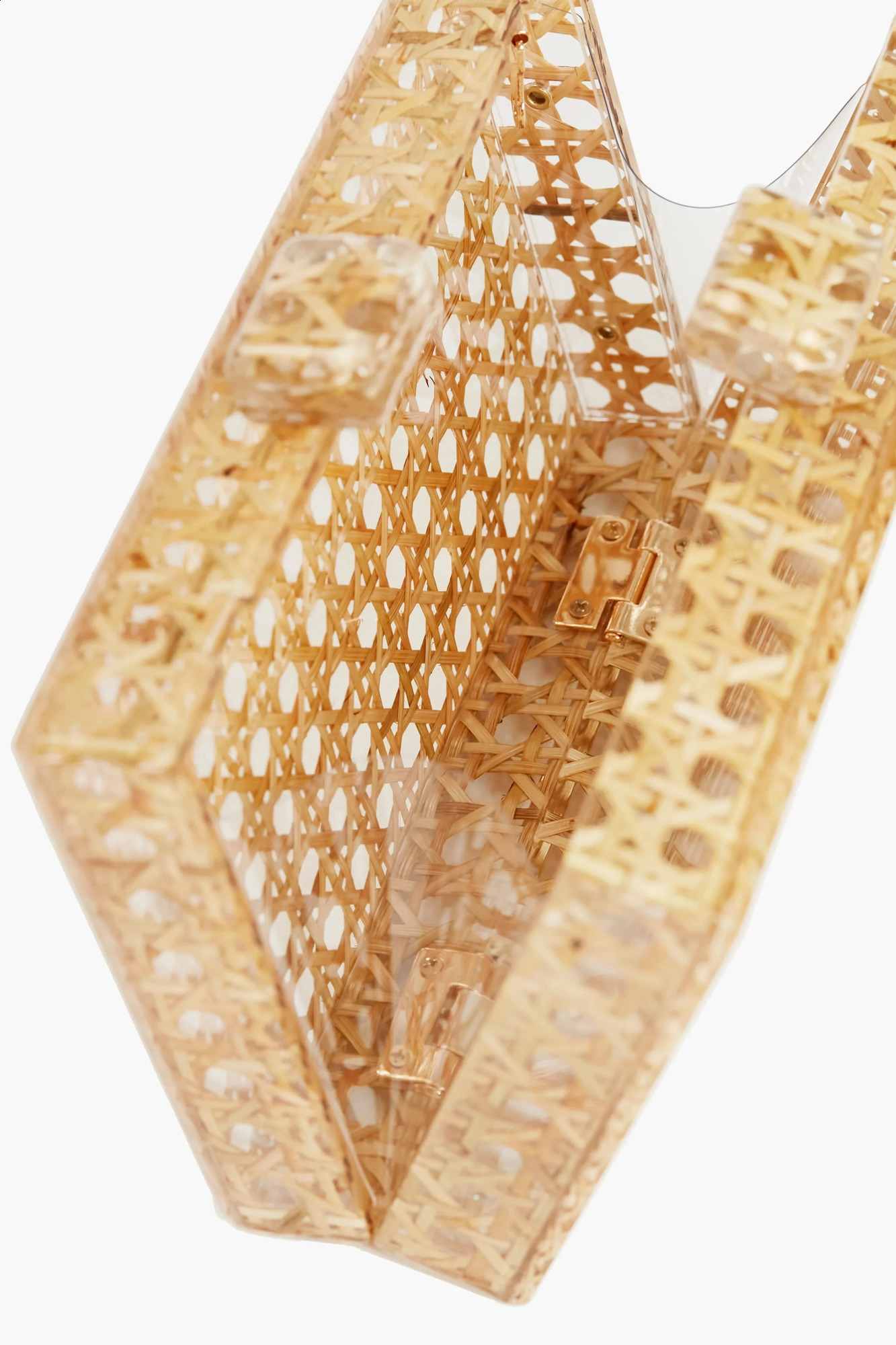 Women Rattan clutch Acrylic Box cane bag Evening Bag For Wedding Party Purse summer Wicker Handbag Quality 2024 240824Z