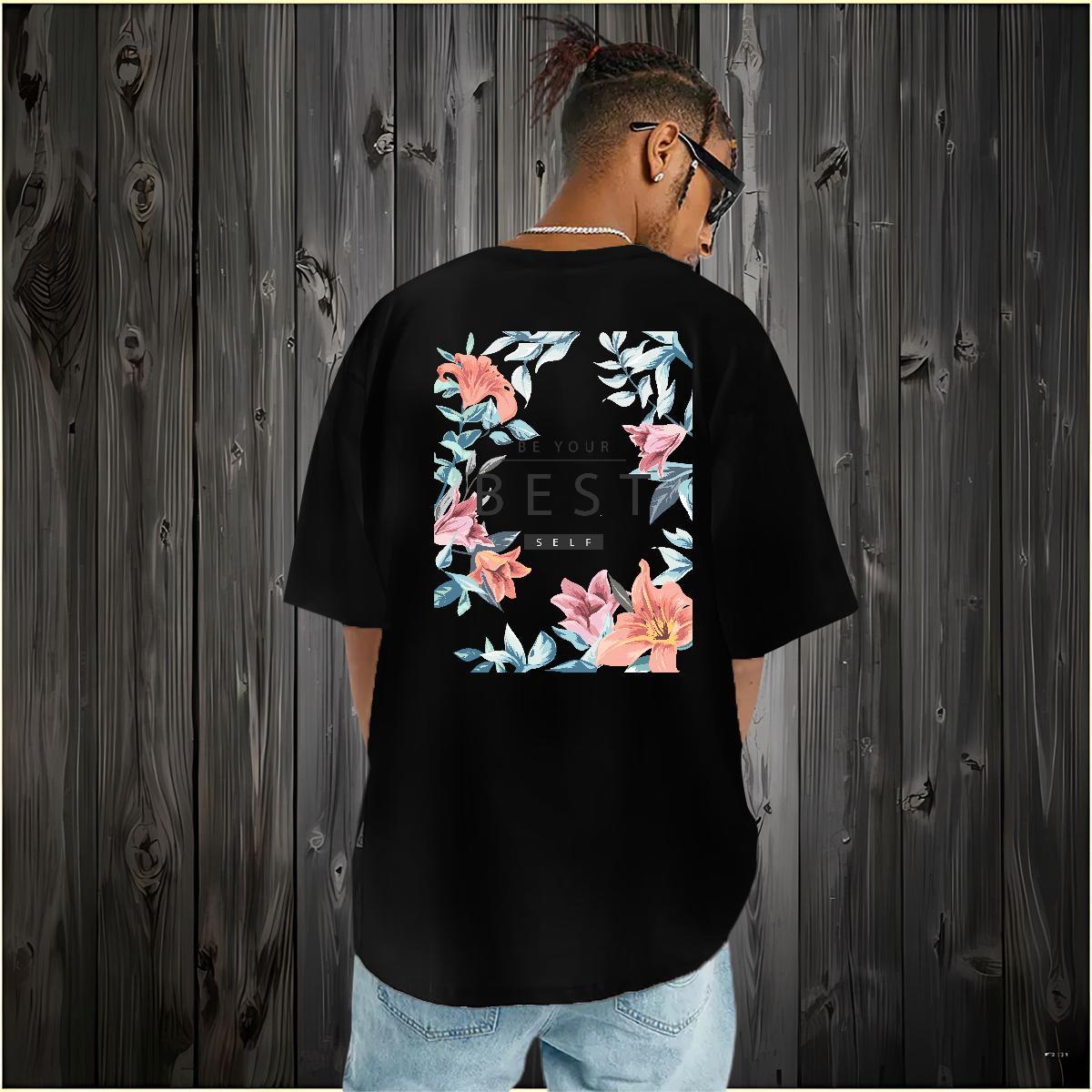 Comfortable T Shirts Men 100% Cotton 230g letter Street Graphic Short Sleeve Soft Men Tops Tees Wholesale Tees Shirts