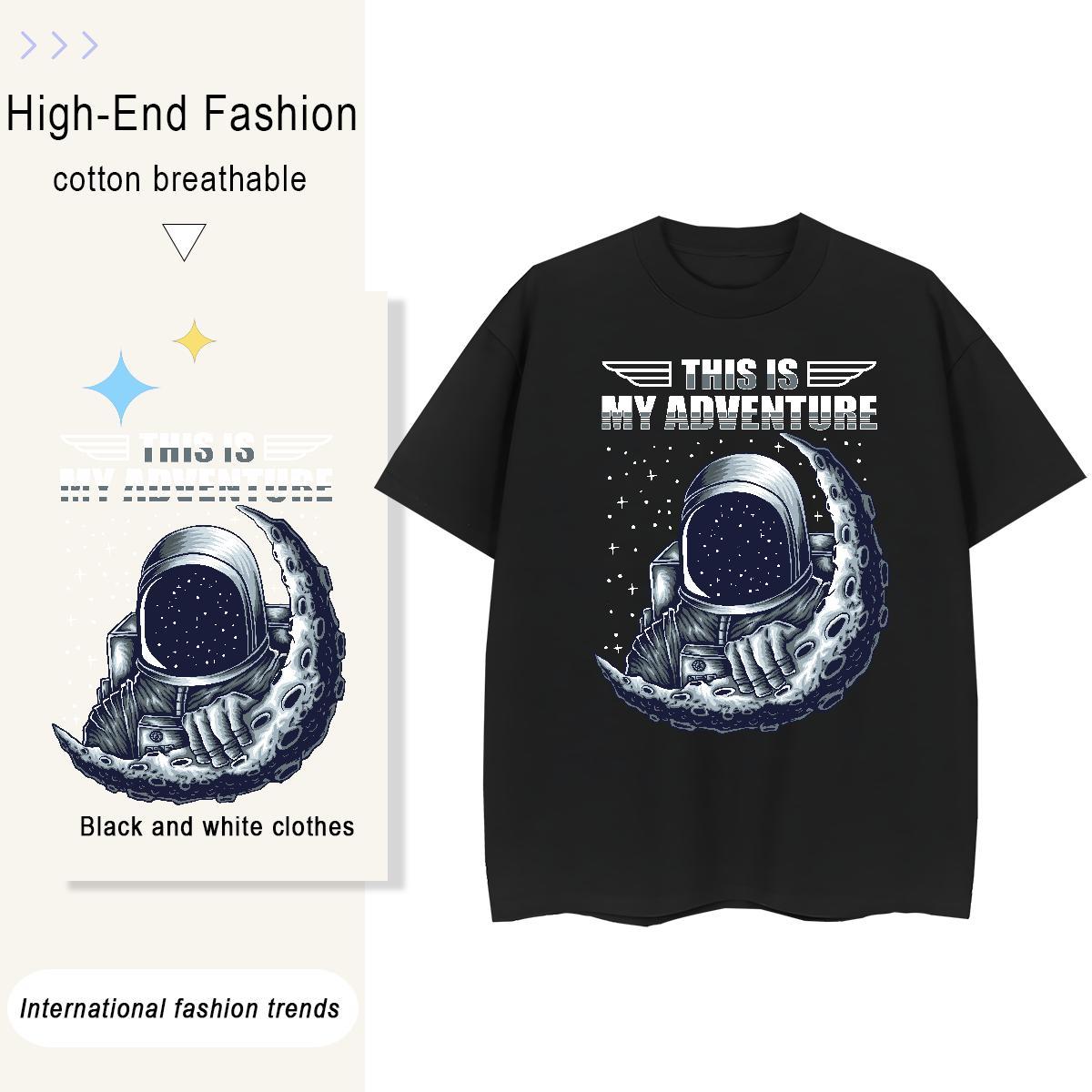 Female Tshirt for Man Woman 100% Cotton 230g universe Hip Hop T-Shirts for Women Round Neck Short Sleeve Anime Oversized Tshirts