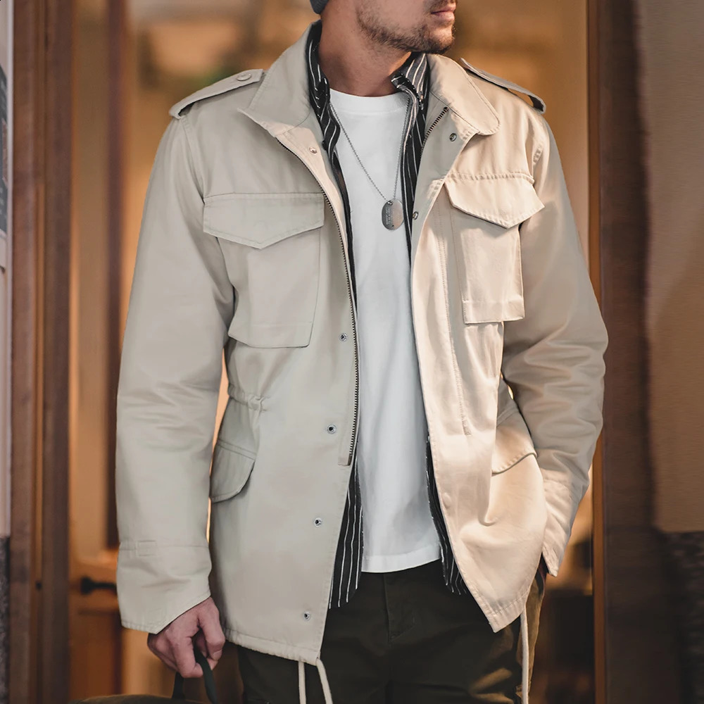 Maden Vintage M65 Jackets for Men Outdoor Windbreaker Tactical Coats Oversize Racing Hiking Jacket Male Clothing 240824
