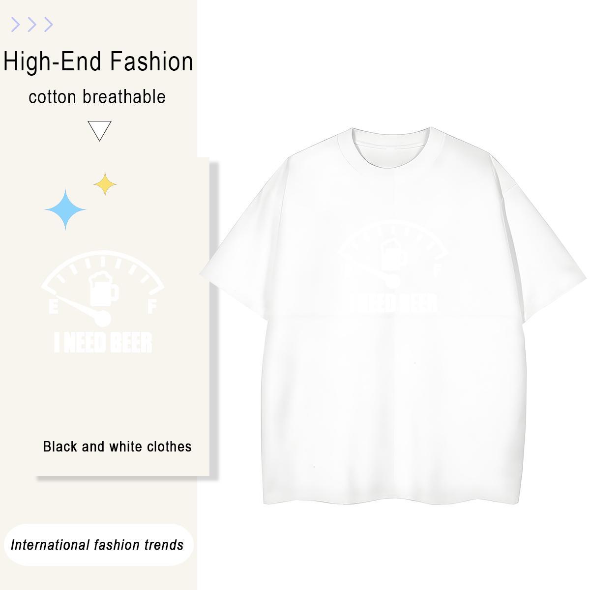 5A Women Tees 230g Cotton letter Summer Casual T shirt O-Neck Short Sleeve Cartoon Print Top Tees
