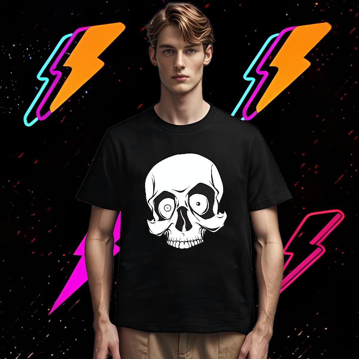 Wholesale T Shirts Men 230g Cotton skull Street Wear Custom Printing Breathable Couples T Shirts 2024 Clothes