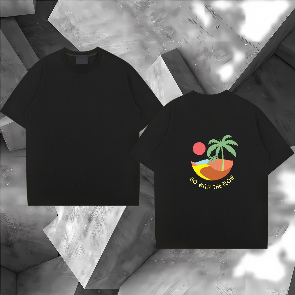 Cool Design Man T Shirts 230g Pure Cotton sea Casual Beach Custom Print Oversized Breathable Men Tops Tees Factory Direct Clothes