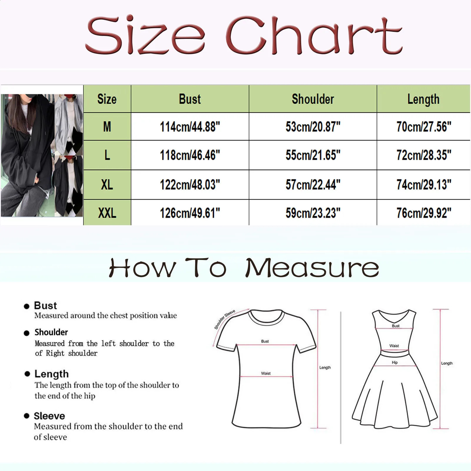 Ladies Hooded Sweatshirt Jacket Harajuku Fashion Solid Color Loose Zip Up Jacket Long Length Outwear Tops For Women Y2k Tops 240824