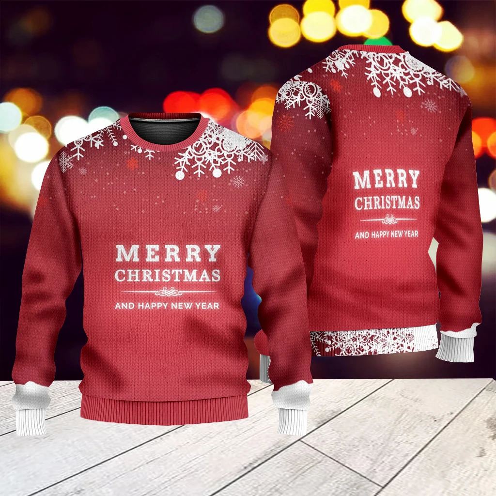 2023 Selling Customized Christmas Funny Cute Sweater Womens Spring Autumn 3D Printed Halloween 240824