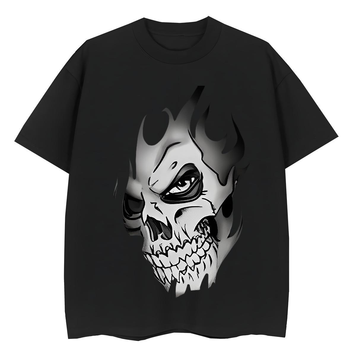 Cool Design T Shirts Men 230g 100% Cotton skull Casual Daily Wear Custom Print Plus Size O-Neck Short Sleeve Couples T Shirts Designer Fashion Tops Te