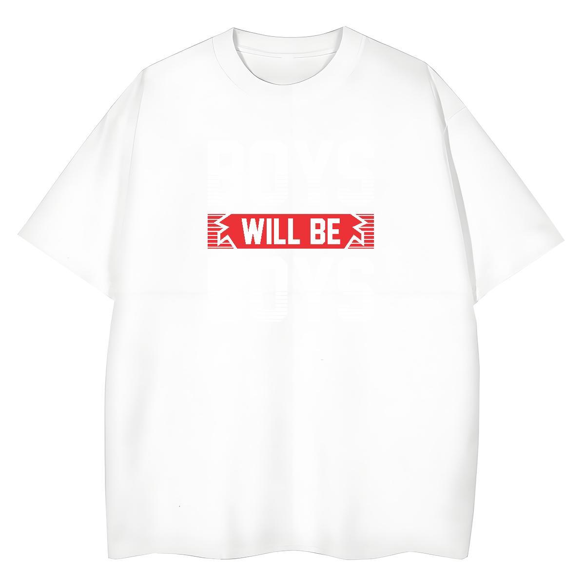 Unisex T Shirts Men 100% Cotton 230g letter Casual Daily Wear Customized Print Breathable Short Sleeve Couples T Shirts 2024 Summer Clothes