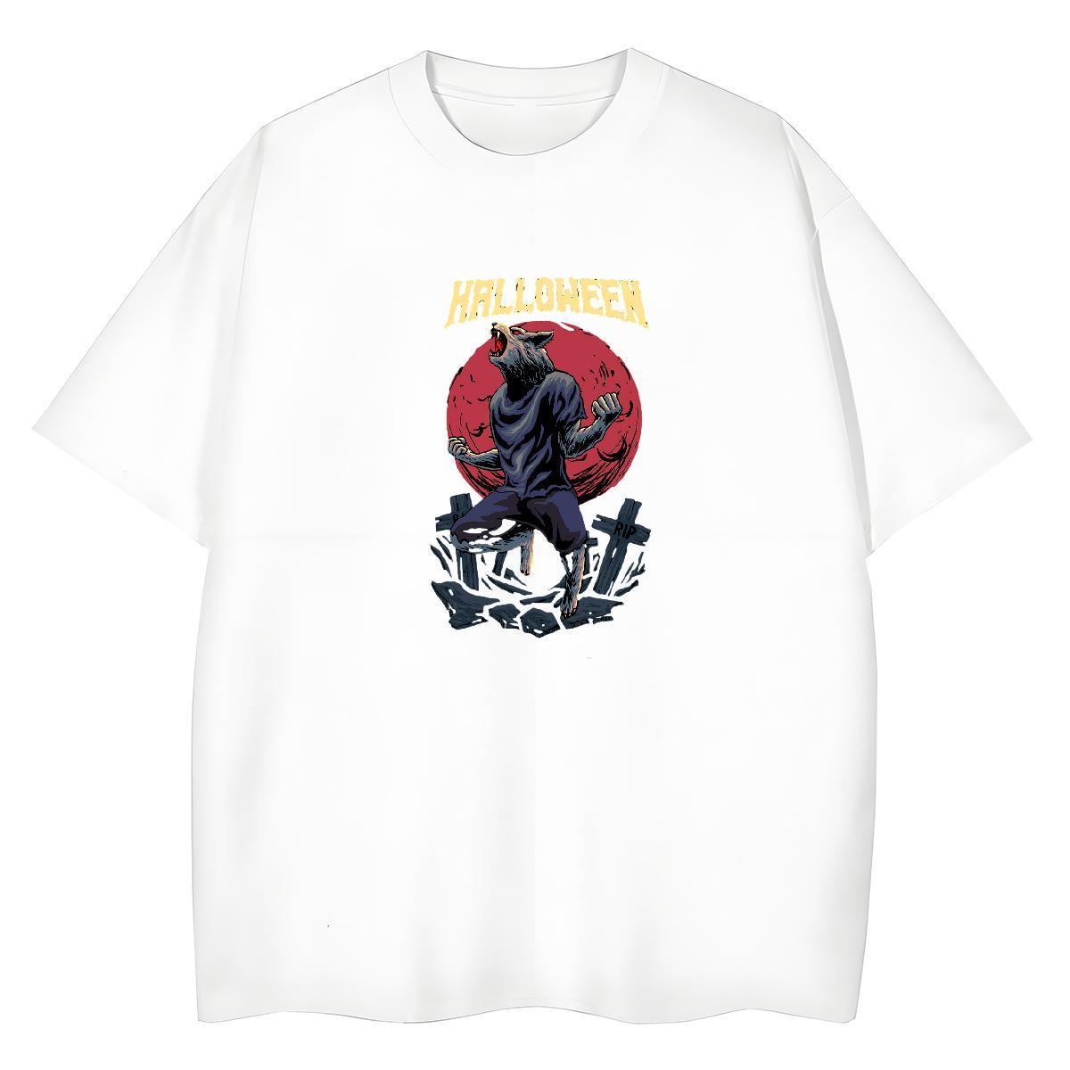 Designer T Shirt For Man 230g Cotton skull Outdoor Custom Printed Crew Neck Breathable Men Tshirts Fashion Designer Tops