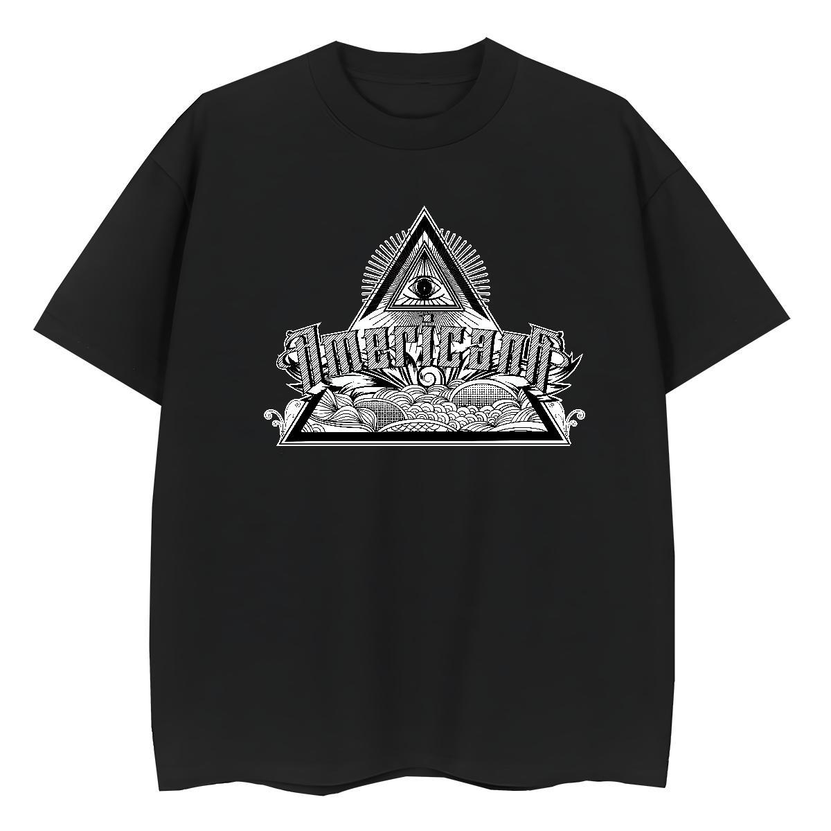 Soft Man T Shirts 230g Cotton eye of the devil Outdoor DIY O Neck Short Sleeves Men Tshirts Fashion Casual Wear