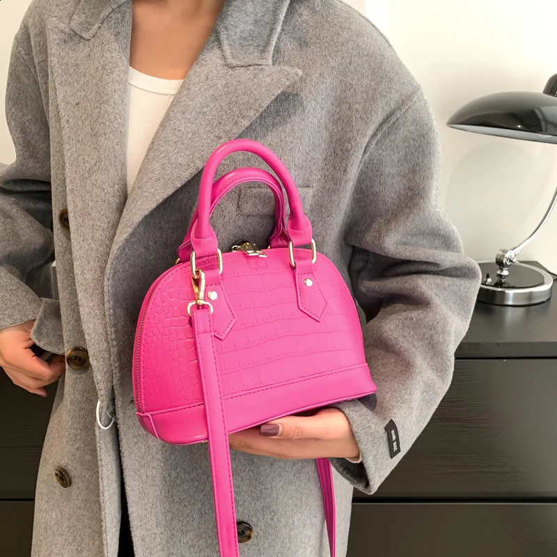 Women Shell Bag Print Leather Handbag And Purses Female Shoulder Bags Clutch Classic Lady Top Handle 240824