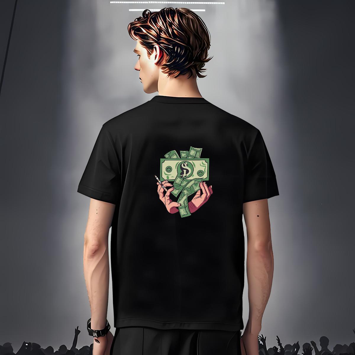 Brand Mens T Shirts 230g Cotton skull Street Wear Custom Anime Round Neck Short Sleeve Men Tshirts Free Shipping Tops