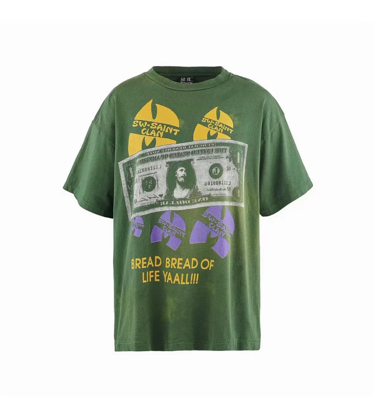 Summer Print T-Shirts Tee For Men Women Casual Loose Short Sleeved Tshirts Green