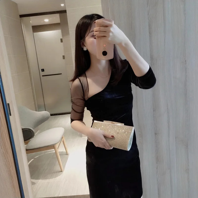 Highgrade Women Wedding Diamond Bag Bling Clutch Crystal Crossbody Bags Party Purse For hand bag 240824